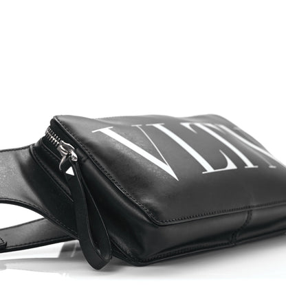 Valentino Garavani Calfskin VLTN Belt Bag Black White 7 of 11