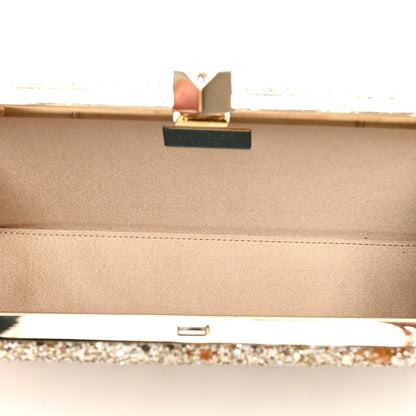 Jimmy Choo Coarse Glitter Celeste Clutch Moon Sand 5 of 11