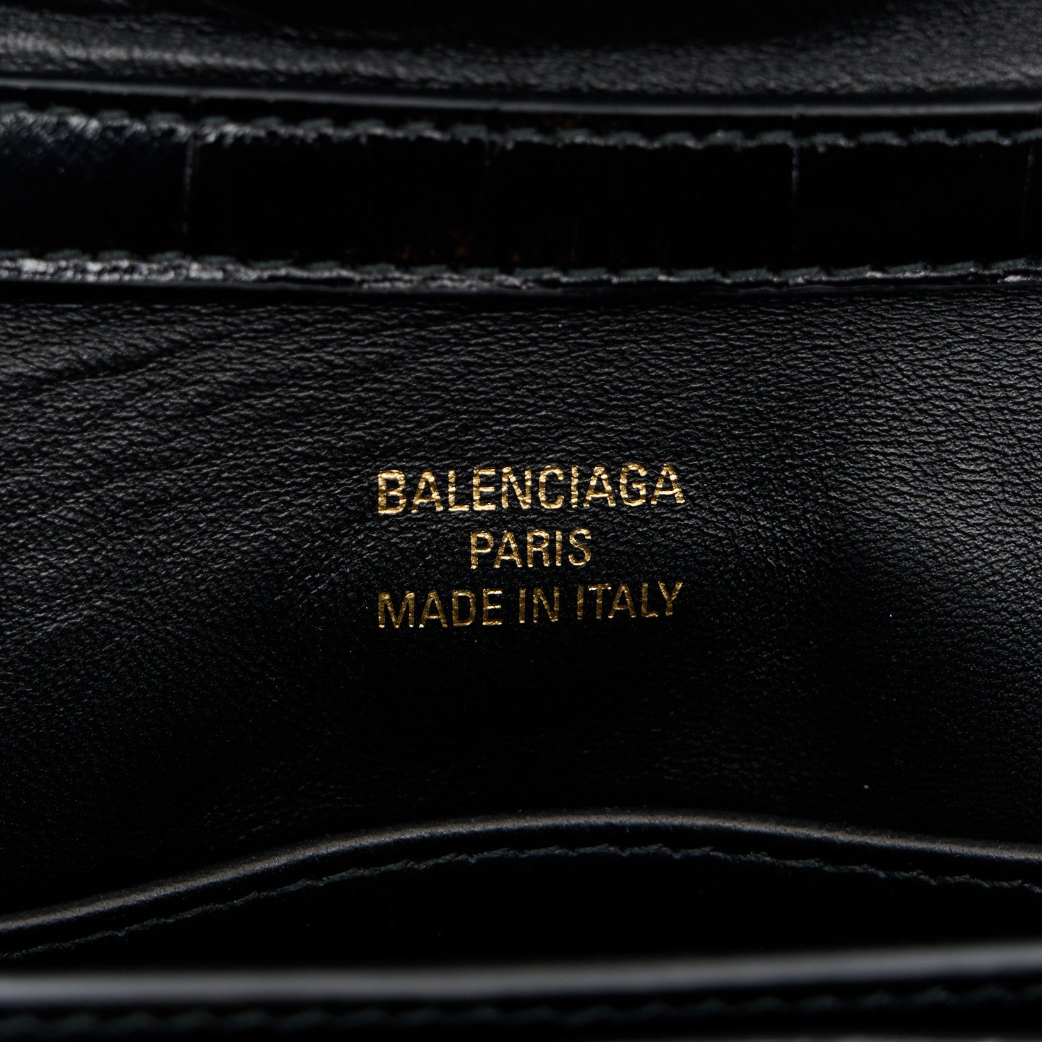 Balenciaga Shiny Calfskin Crocodile Embossed Mini Rodeo Top Handle Handbag Black 8 of 17