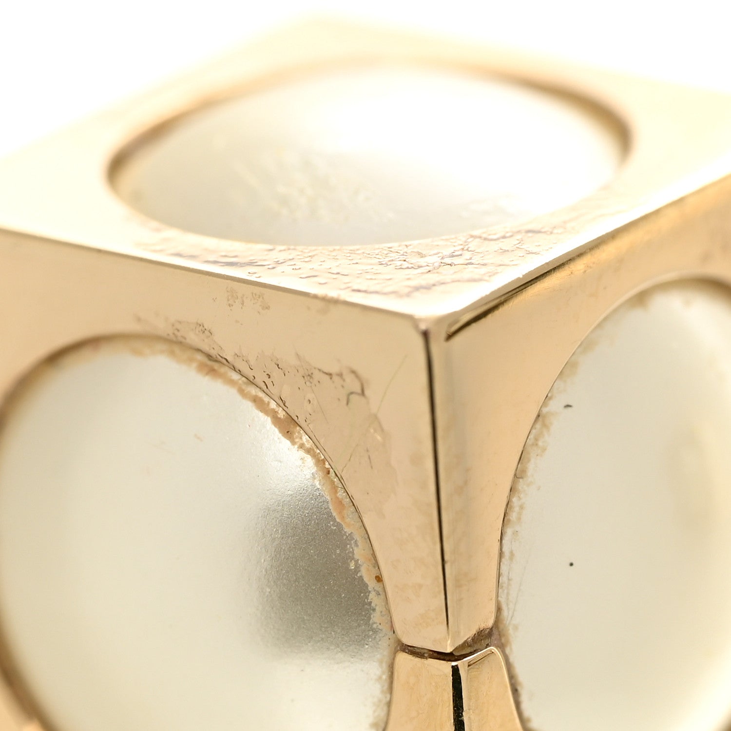 Christian Dior Tribal Cube Earrings Gold 9 of 9