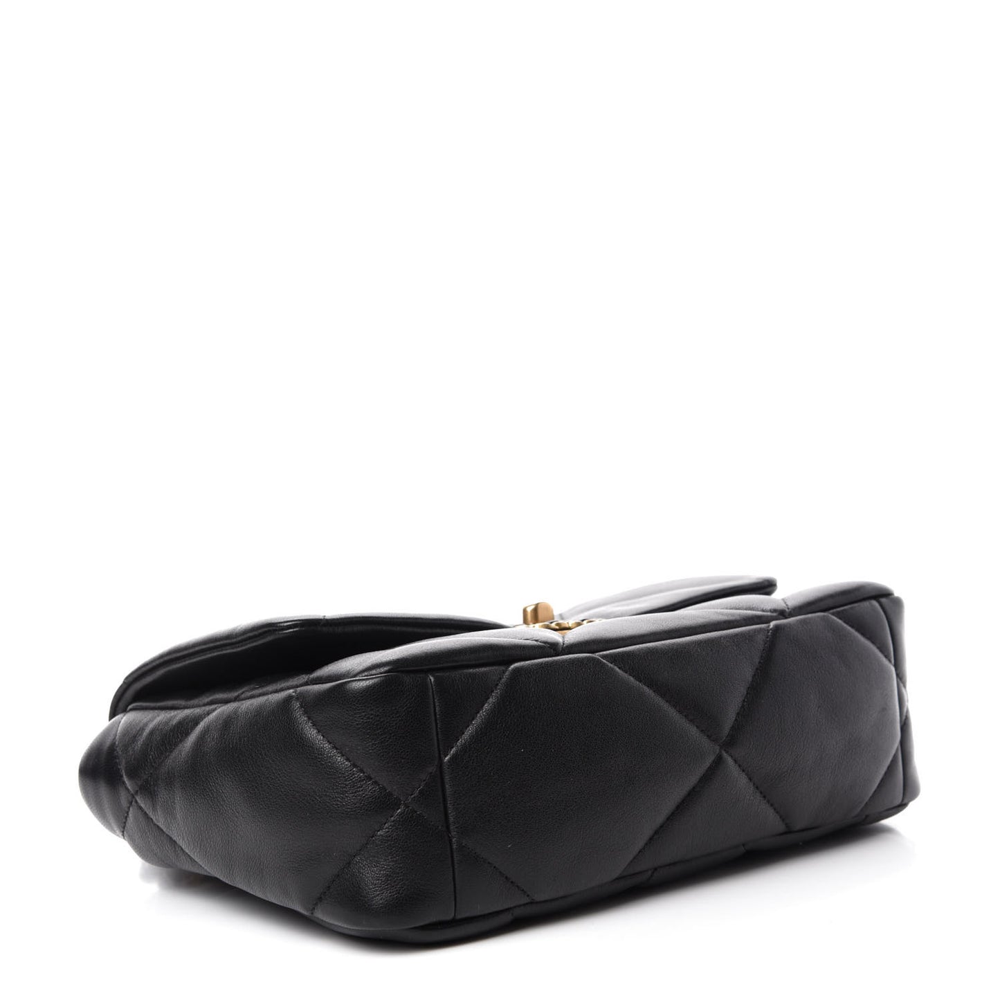 Lambskin Quilted Medium 19 Flap Black