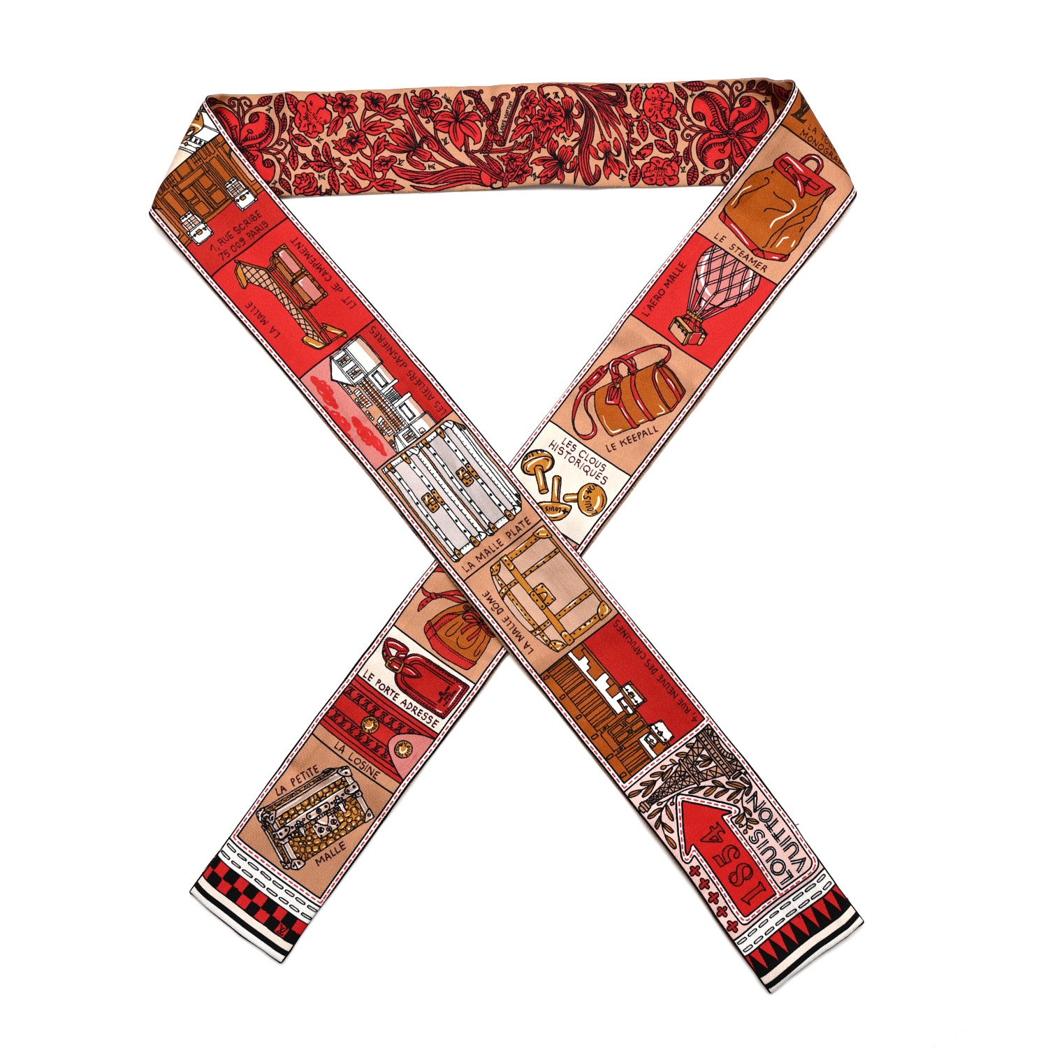 Louis Vuitton Silk Jeu De Louis BB Bandeau Beige 1 of 5