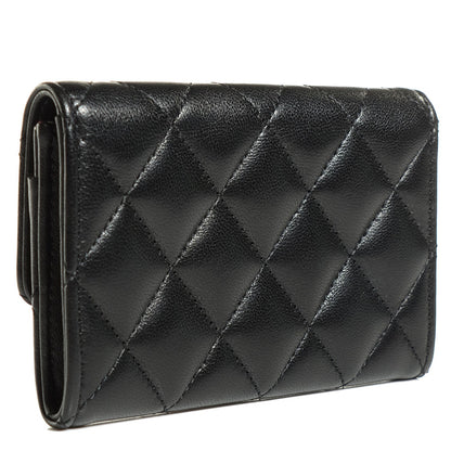 Chanel Lambskin Quilted Flap Card Holder Black 3 of 9