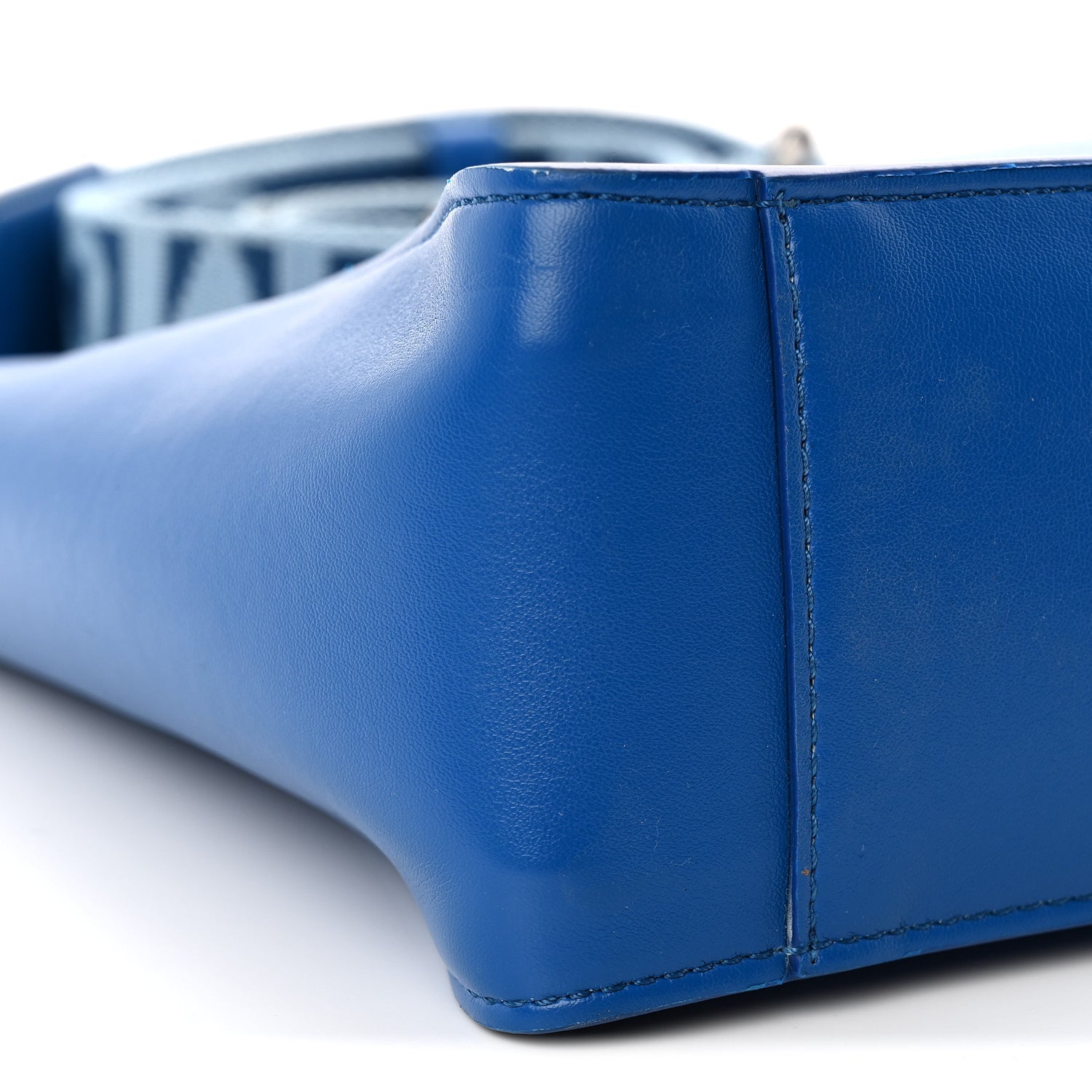 Stella McCartney Eco Alter Nappa Perforated Logo Mini Crossbody Blue 8 of 10
