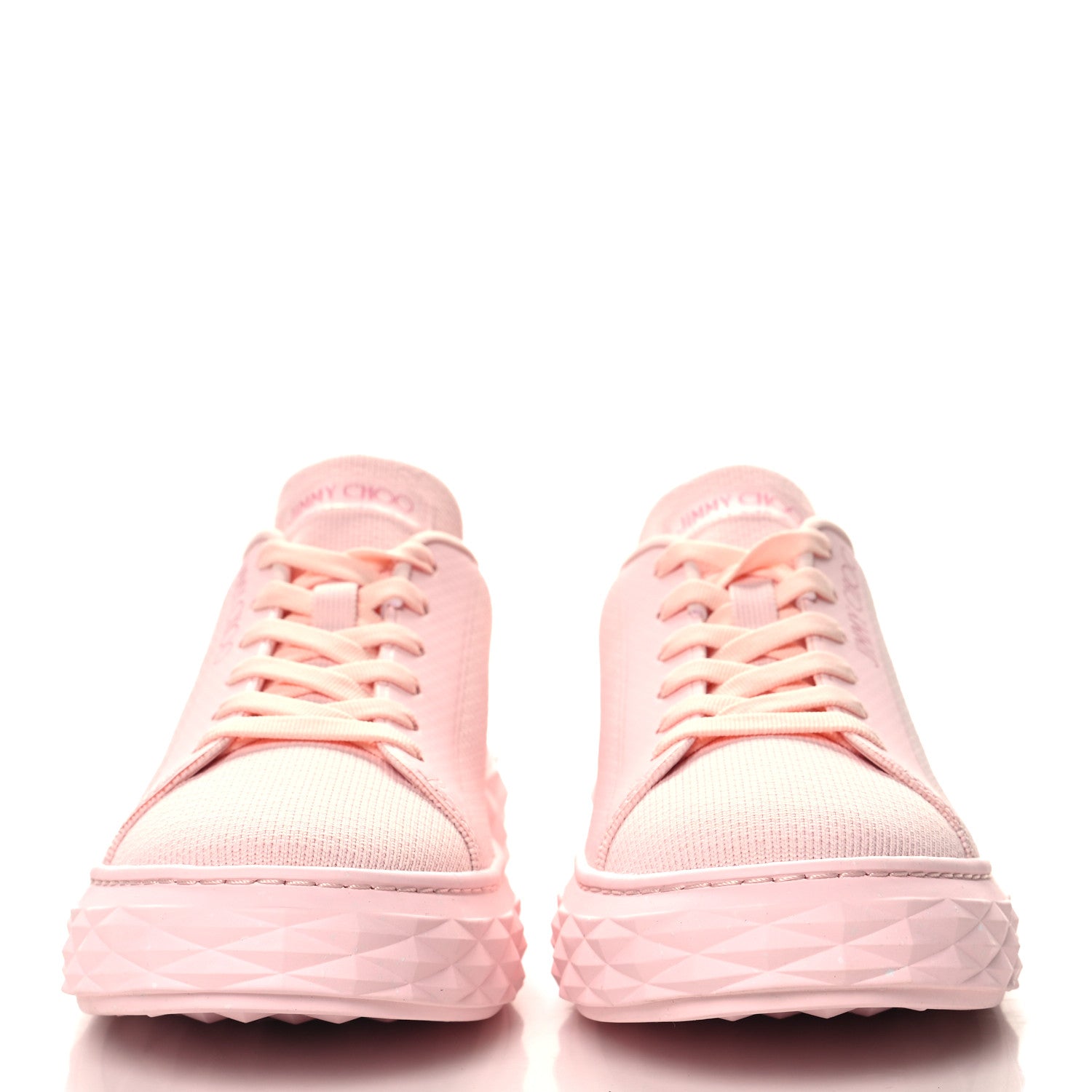 Jimmy Choo Nappa Diamond Light Platform Sneakers 39.5 Powder Pink 3 of 10