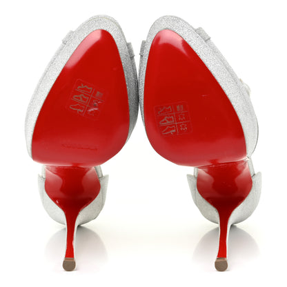 Christian Louboutin Mini Glitter Cathy 150 Pumps 39 Silver 5 of 18