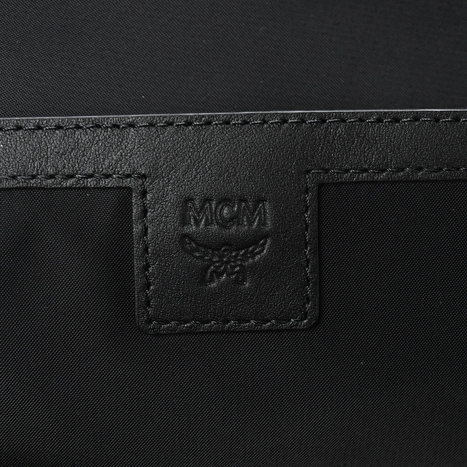 MCM Cubic Monogram Medium Backpack Black Yellow 5 of 10