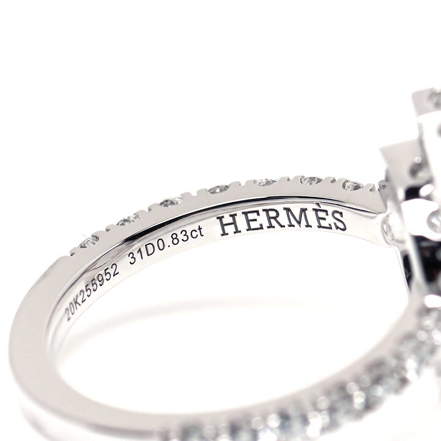 Hermes 18K White Gold Diamond Finesse Ring 50 5.25 7 of 10