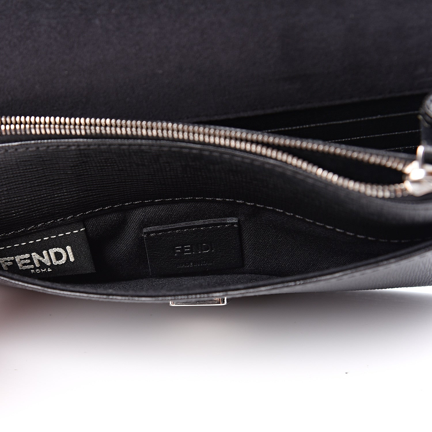 Fendi Vitello Elite Mink Fur Studded Karlito Tube Wallet on Chain Black 7 of 10
