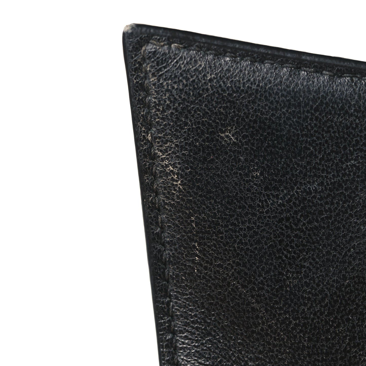 Grained Calfskin Small Hourglass Top Handle Bag Black