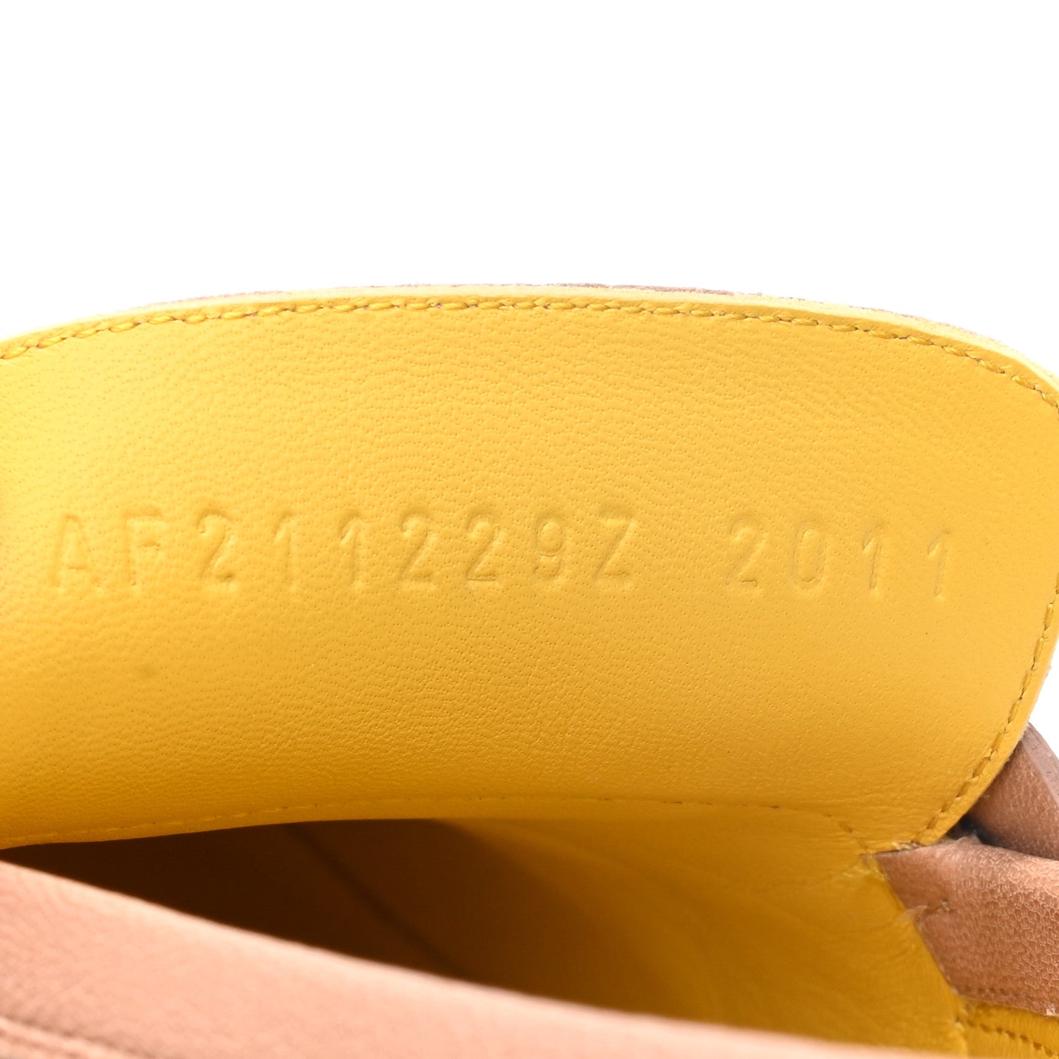 Hermes Goatskin Womens Royal Loafers 37.5 Bois De Santal 9 of 9