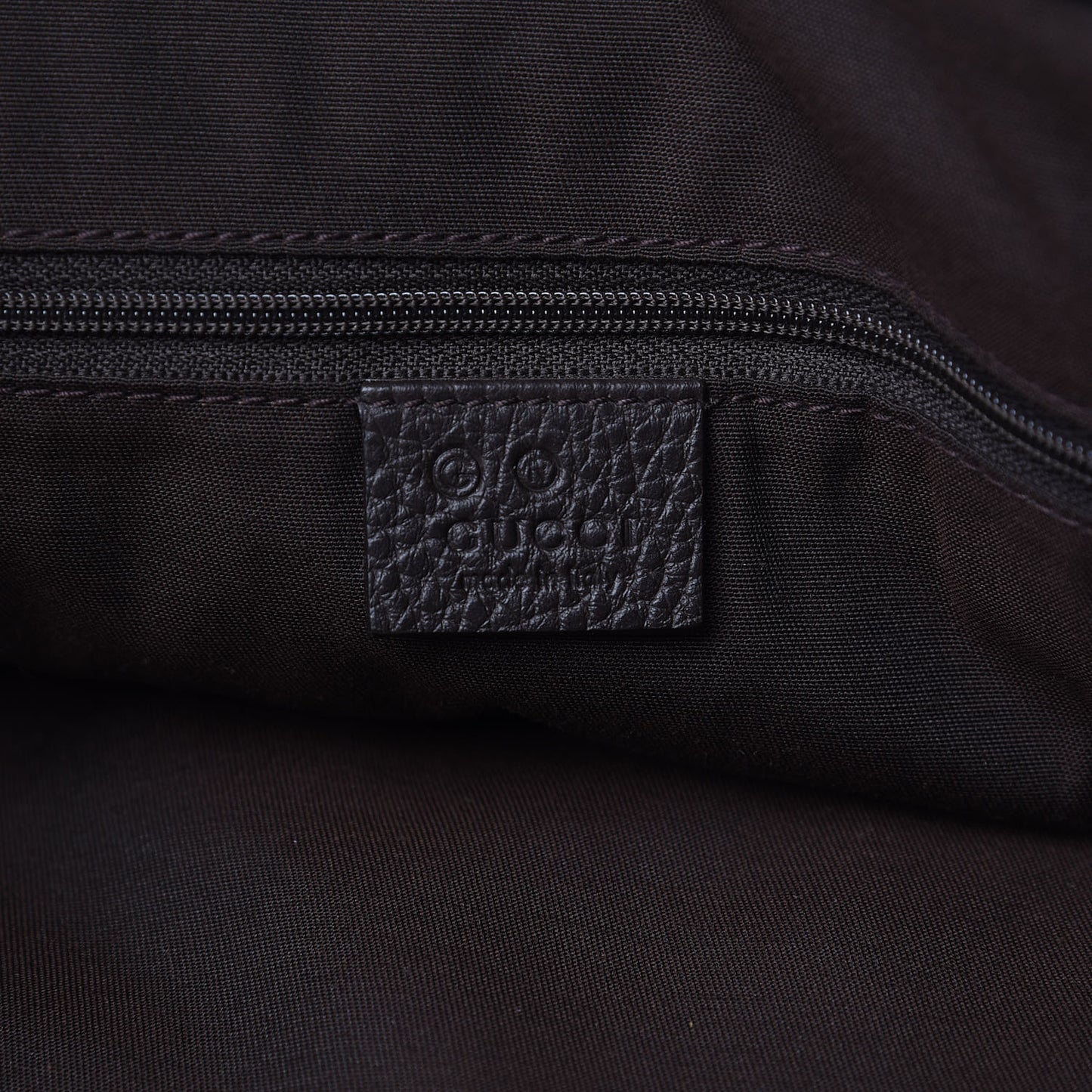 Pebbled Calfskin Medium Bamboo Bar Tote Dark Brown