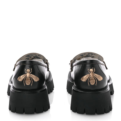 Gucci Cordovan Lux Womens Harald Horsebit 25mm Platform Loafers 35.5 Black 5 of 10