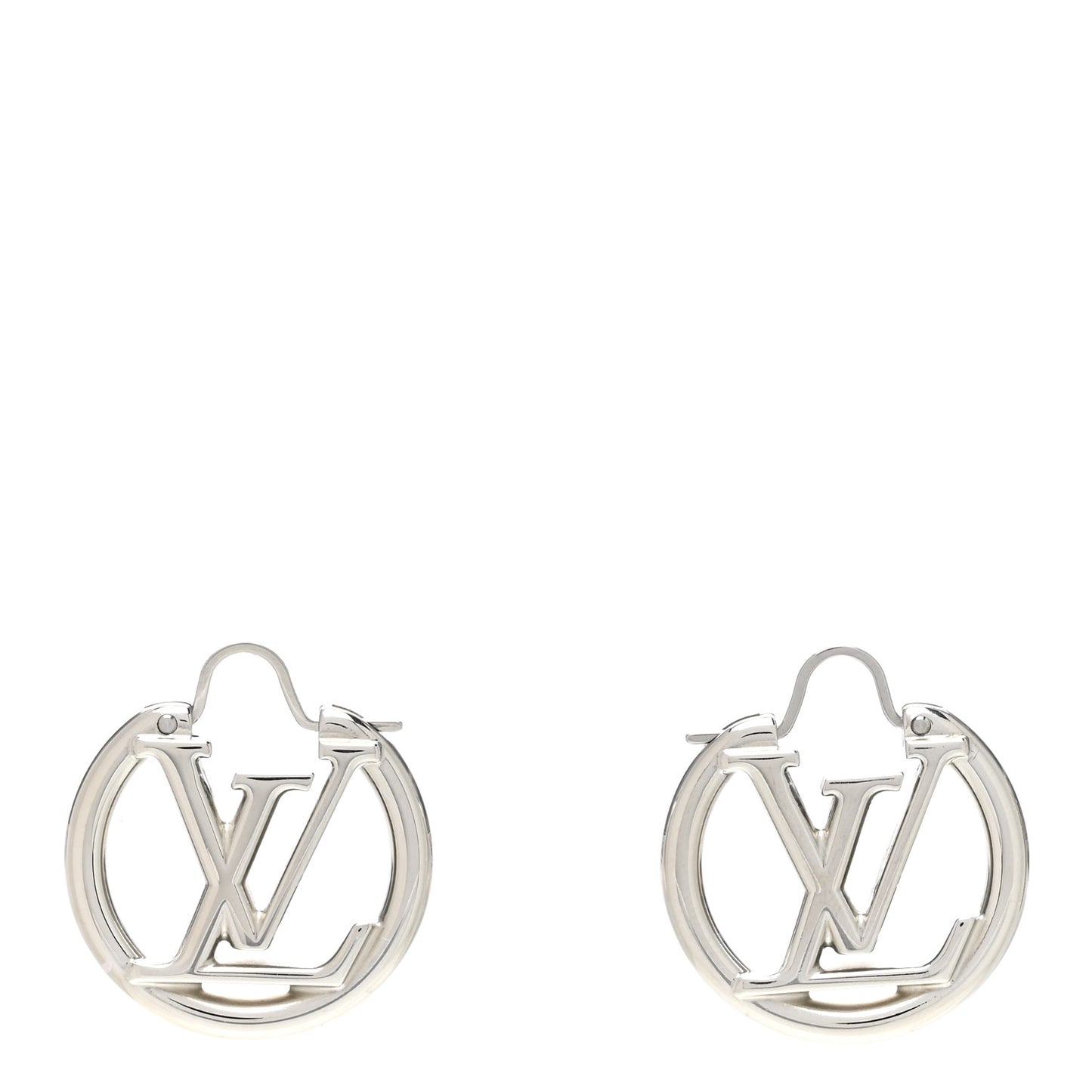 Palladium Small Louise Hoop Earrings Silver