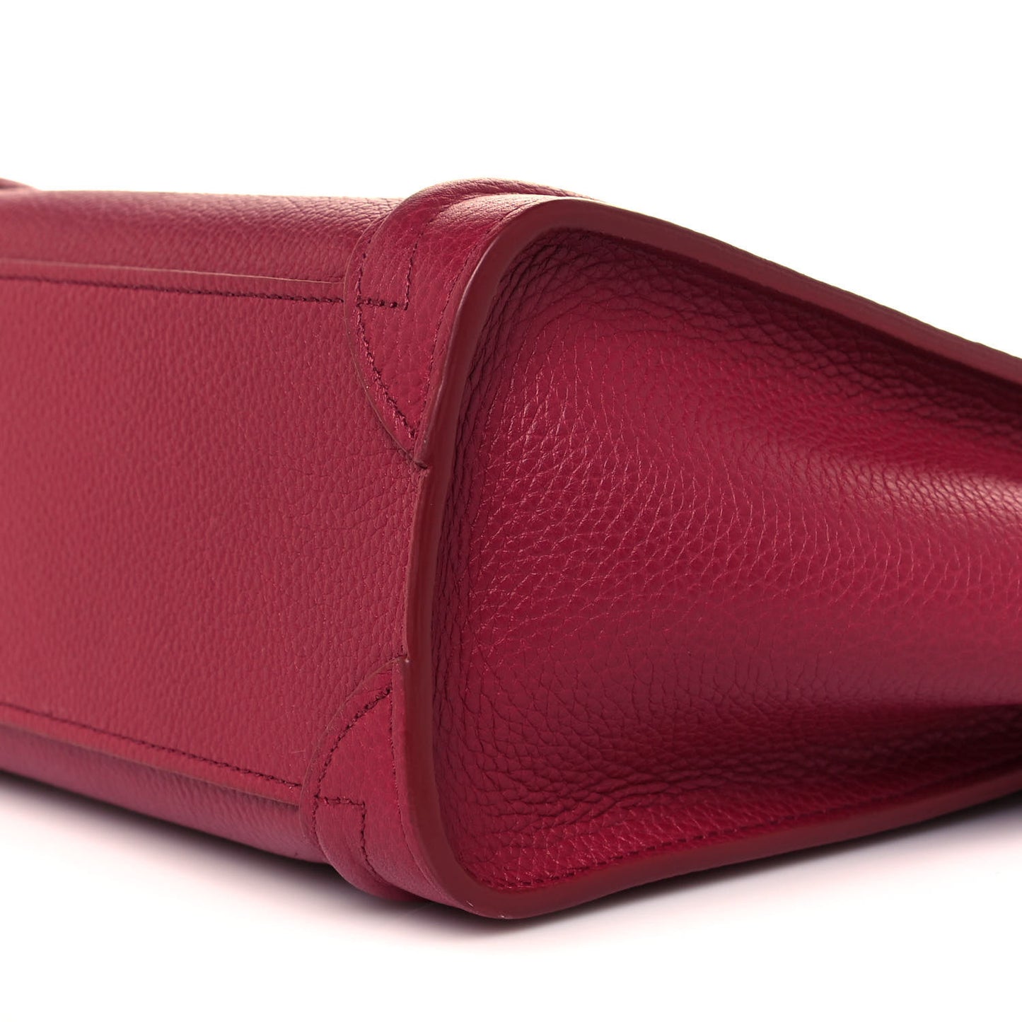 Drummed Calfskin Nano Luggage Rasberry