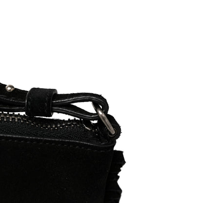 Saint Laurent Suede Calfskin Small Fringe Crossbody Bag Black 11 of 12