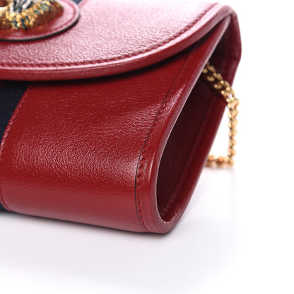 Gucci Textured Calfskin Web Mini Rajah Slim Flap Shoulder Bag Romantic Cherry 9 of 10