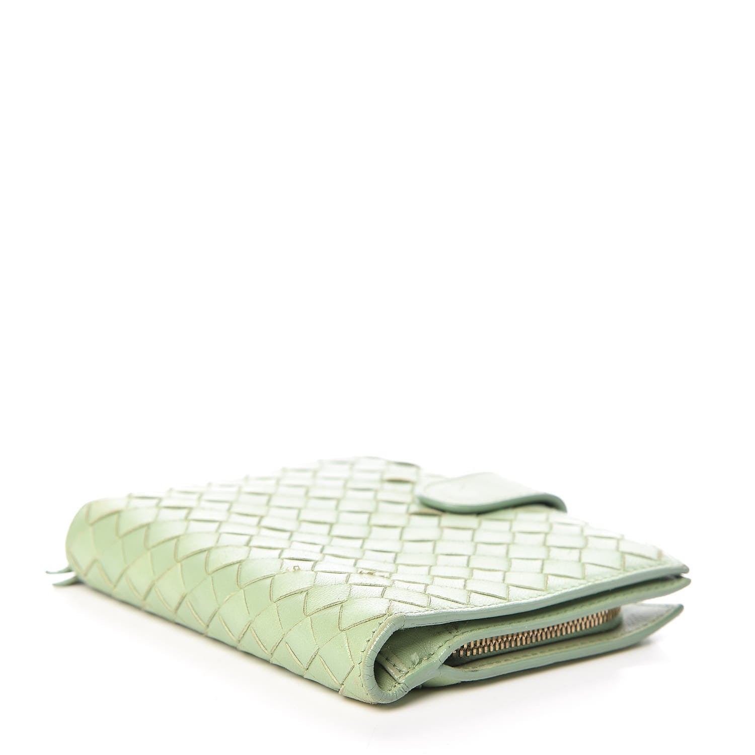 Bottega Veneta Nappa Intrecciato French Flap Wallet Green 4 of 15