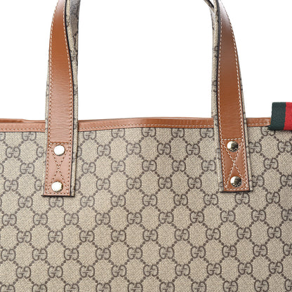 Gucci GG Plus Monogram Medium Signature Web Loop Tote Brown 10 of 10