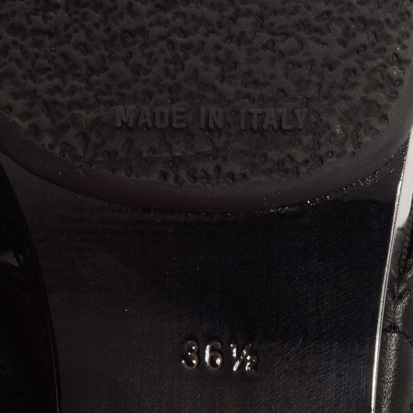 Lambskin Quilted CC Turnlock Sandals 36.5 Black