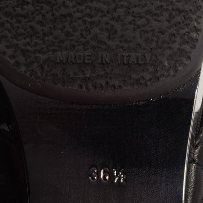 Chanel Lambskin Quilted CC Turnlock Sandals 36.5 Black 8 of 8