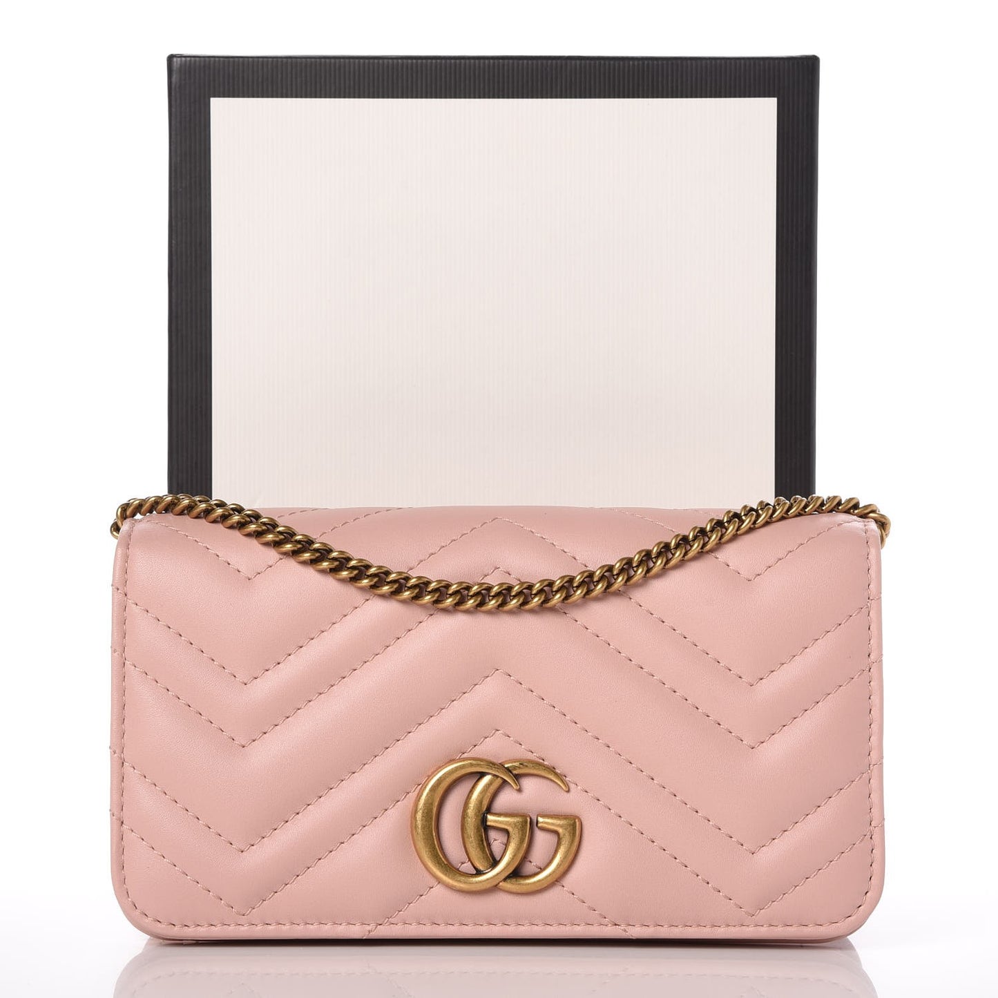 Calfskin Matelasse GG Marmont Mini Bag Perfect Pink