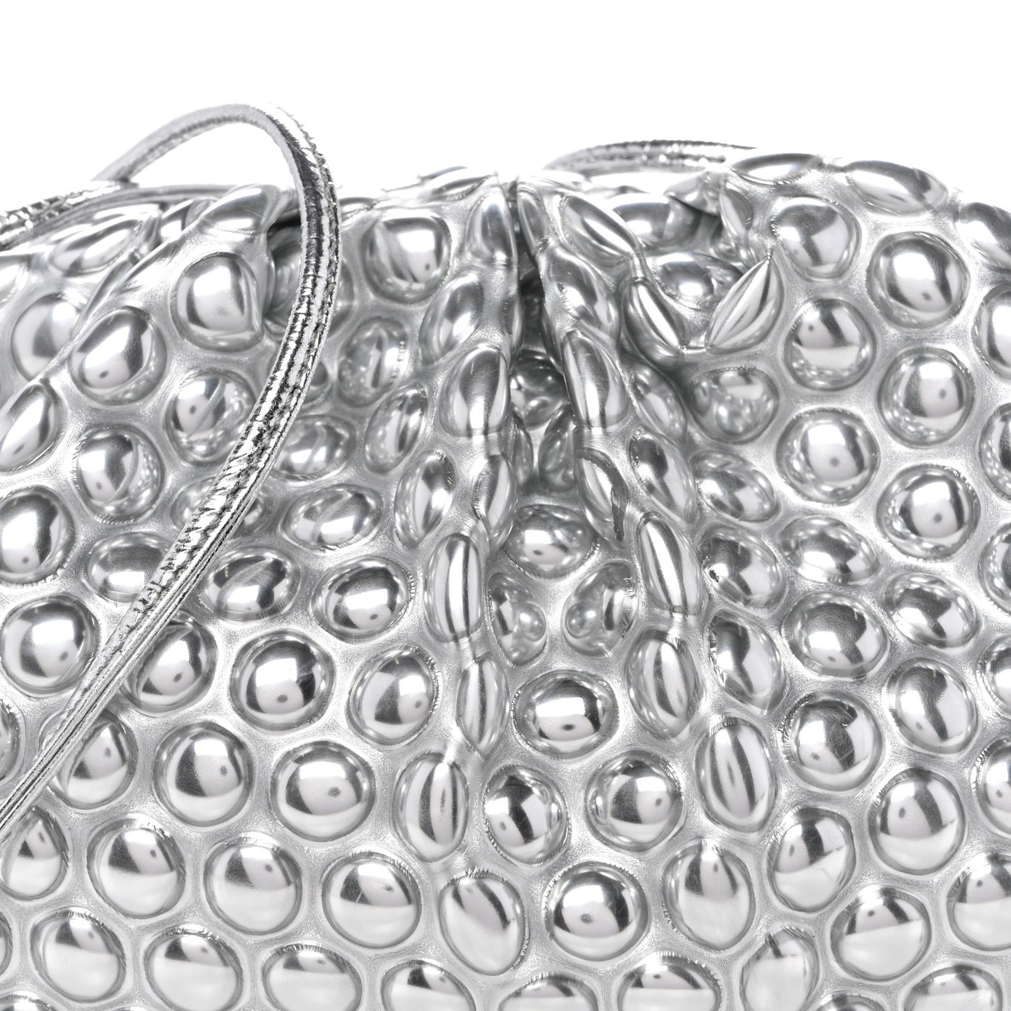 Metallic Fabric Bubble Wrap The Mini Pouch Silver