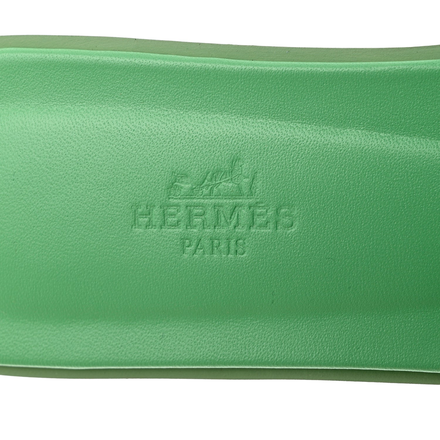 Hermes Epsom Oran Sandals 40 Vert Pomme 7 of 9