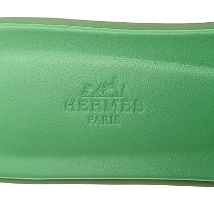 Hermes Epsom Oran Sandals 40 Vert Pomme 7 of 9