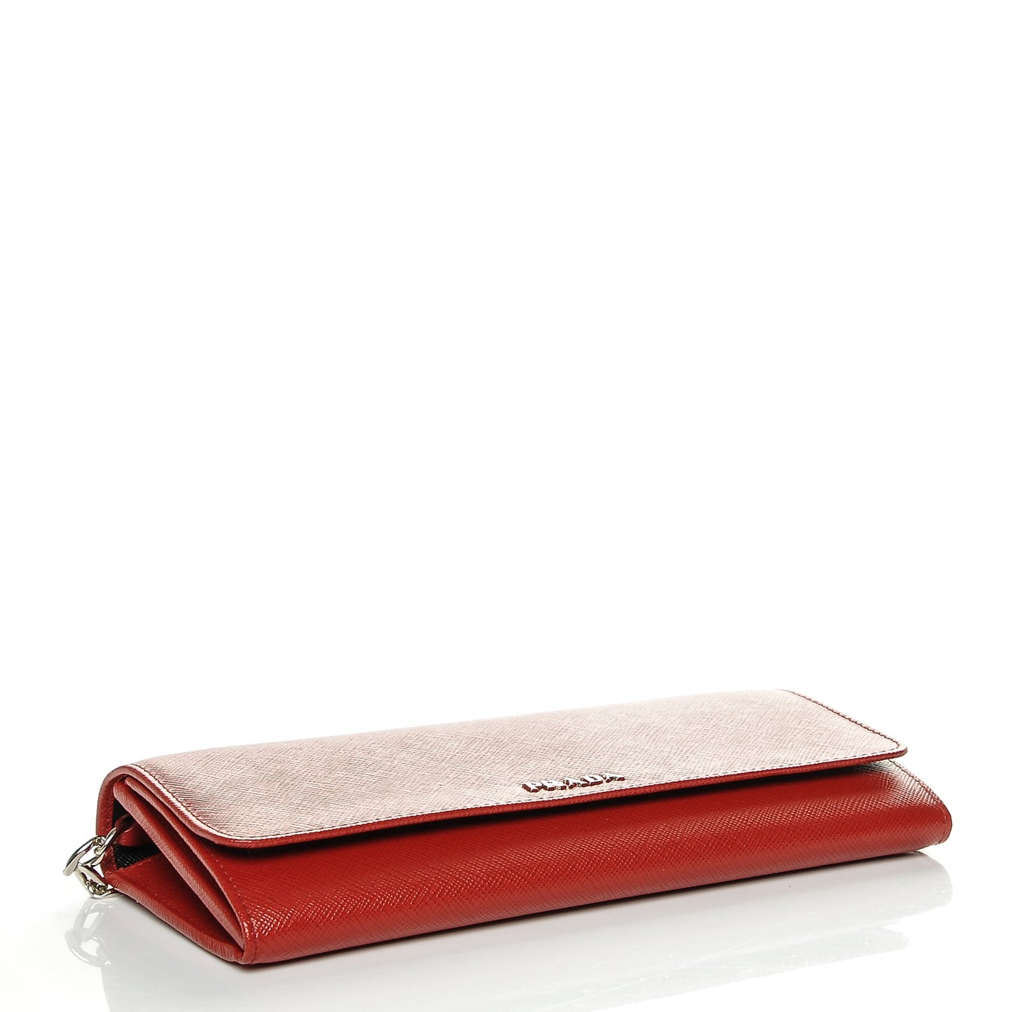 Saffiano Bi-Color Wallet on Chain Fuoco Nero Black
