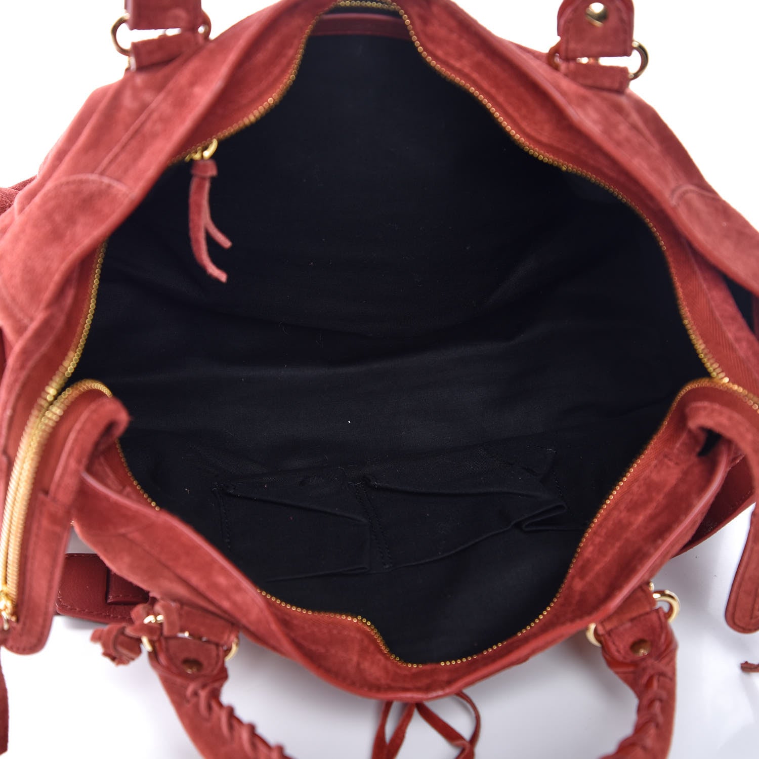 Balenciaga Baby Daim Suede Gold Metallic Edge Hardware City Bois De Rose Fonce 8 of 10