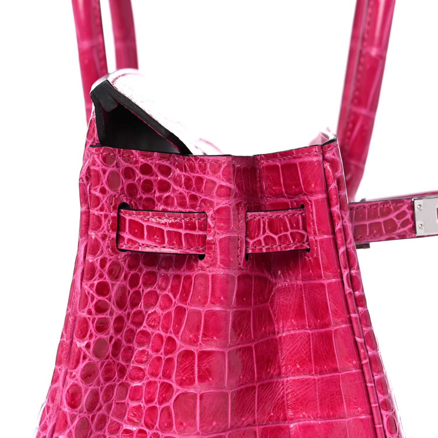 Hermes Shiny Porosus Crocodile Birkin 25 Rose Mexico 18 of 36
