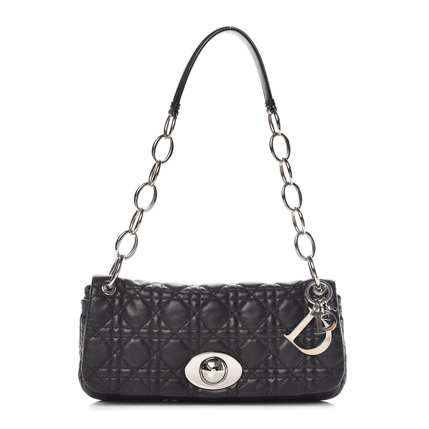 Lambskin Cannage Small Rendezvous Flap Black