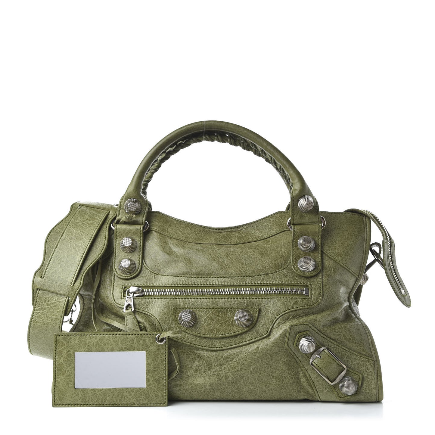 Agneau Giant 21 Silver Hardware City Light Olive