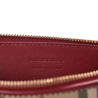 Burberry Horseferry Check Heart Print Crossbody Clutch Bag Parade Red 8 of 8