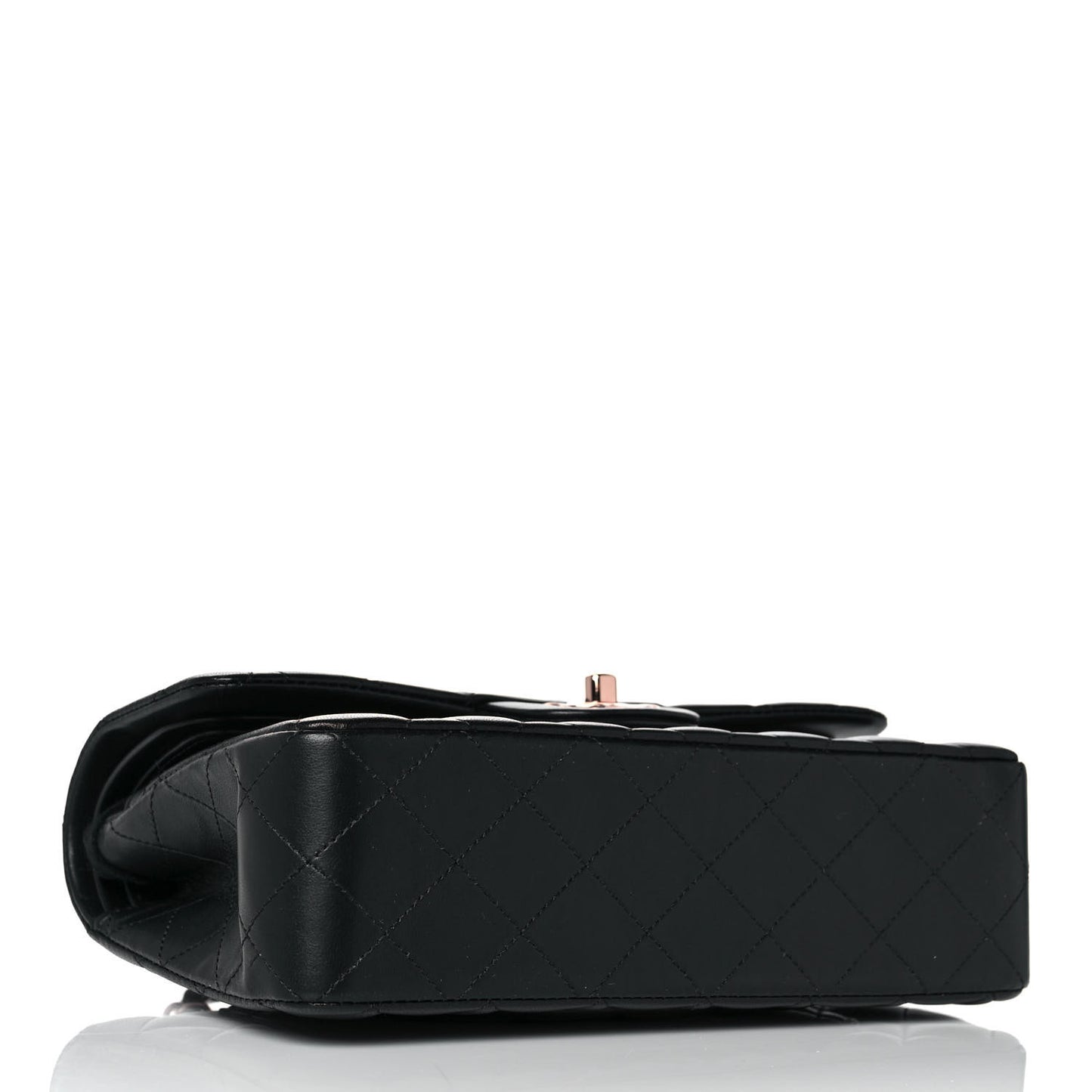 Lambskin Quilted Small Double Flap Black