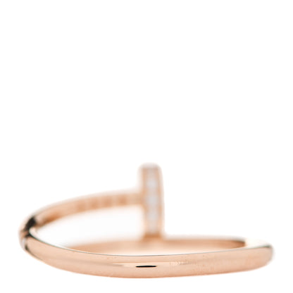 Cartier 18K Pink Gold Diamond Juste Un Clou Paved Ring 52 6 3 of 5