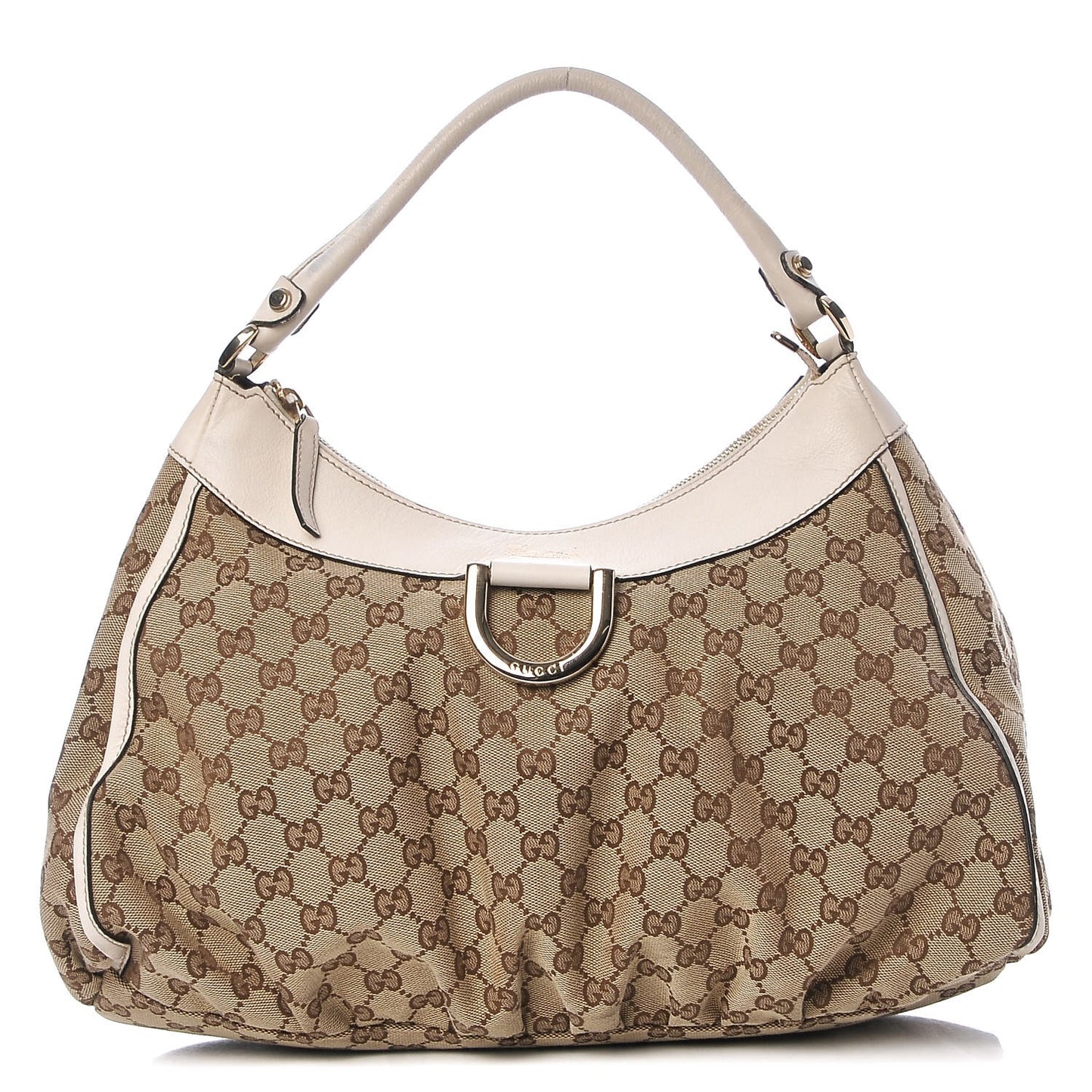 Monogram Large D Gold Ring Hobo Off White