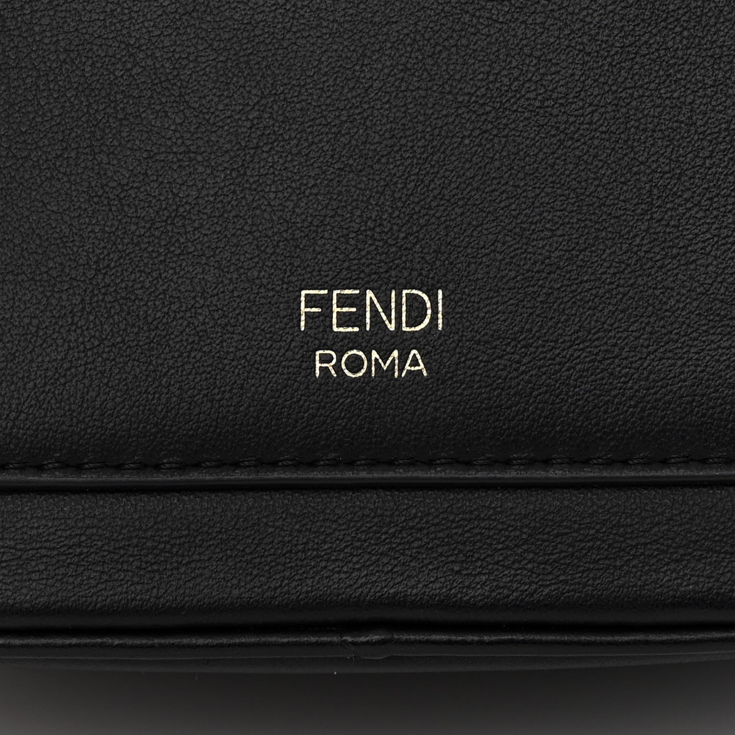 Fendi Vitello Grace Matte Mini O'Lock Camera Case Black 1447000