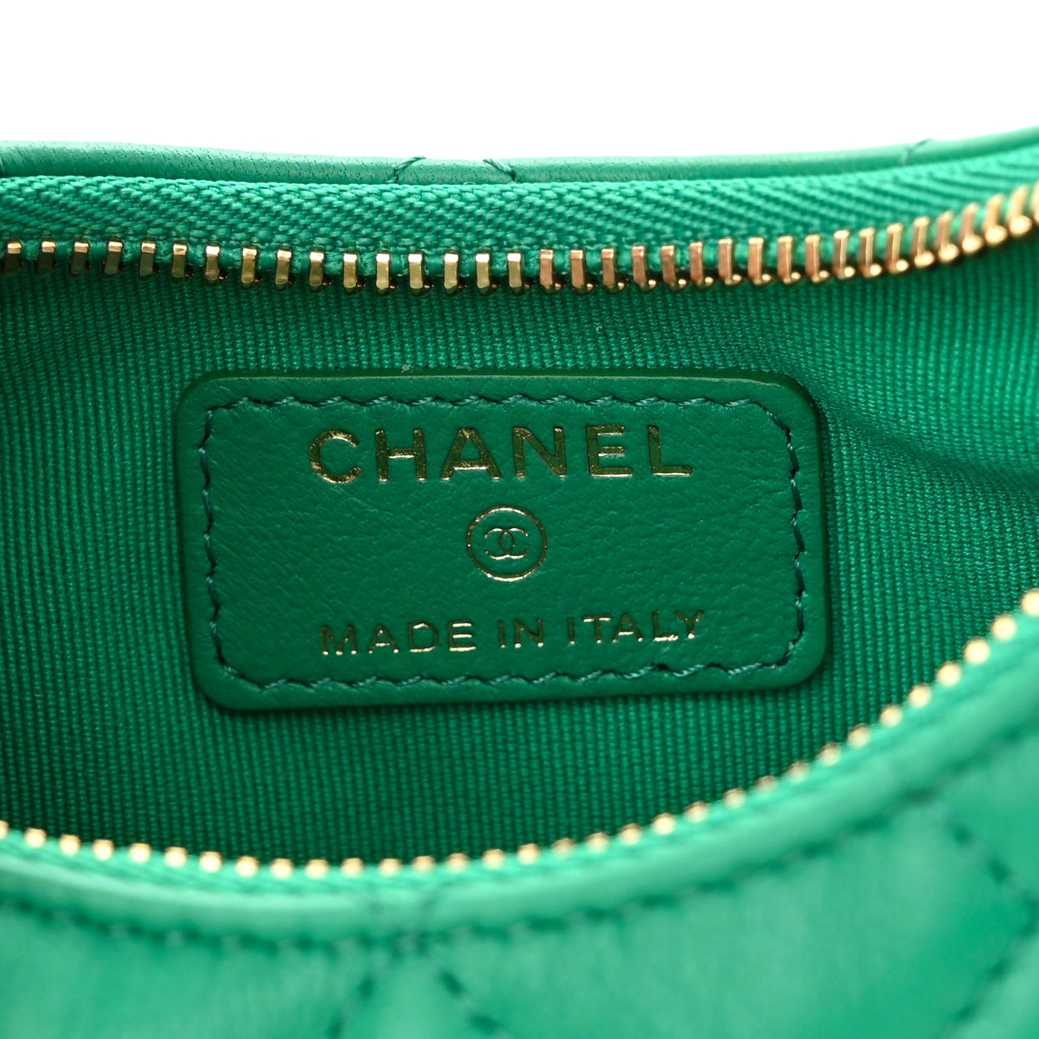 Chanel Lambskin Quilted Mini Chain Around Hobo Green 6 of 11