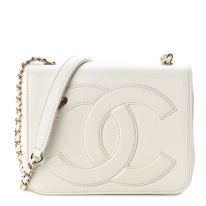 Chanel Lambskin CC Mania Flap Bag White 1 of 10
