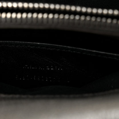 Saint Laurent Sheepskin Matelasse Chevron Monogram Medium College Bag Asphalt 8 of 15