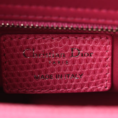 Christian Dior Lizard Swarovski Crystal Mini Lady Dior Dark Pink 6 of 11