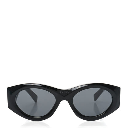 Prada Acetate Oval Symbole Sunglasses SPR 20Z Black 2 of 7