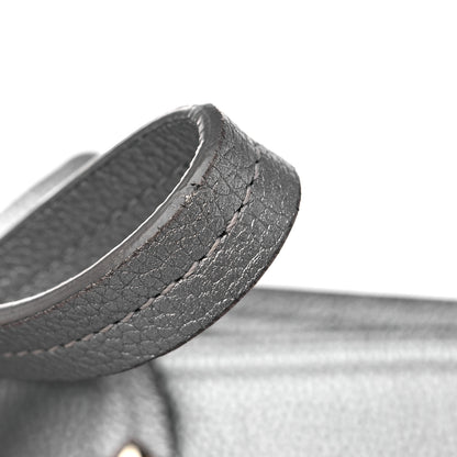 MCM Metallic Grained Calfskin Medium Top Zip Tote Spike Silver 18 of 18