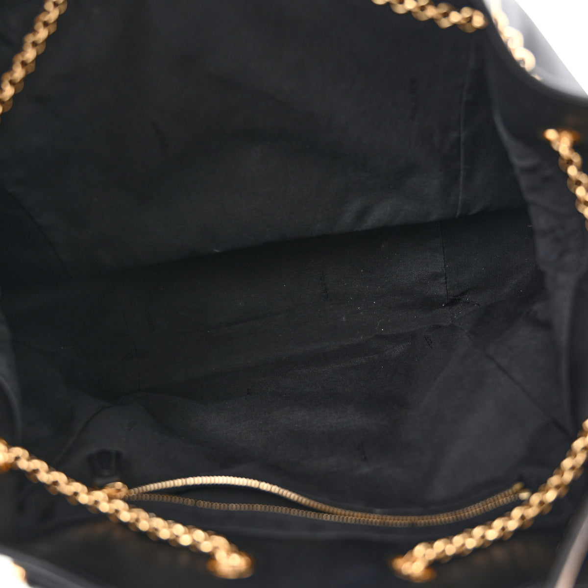 Fendi Vitello Grace King Karligraphy Chain Bucket Bag  Black Bisquit 5 of 15