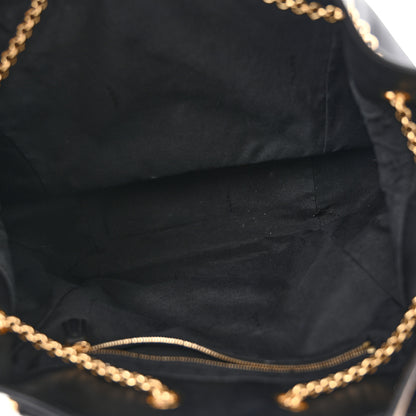 Fendi Vitello Grace King Karligraphy Chain Bucket Bag  Black Bisquit 5 of 15