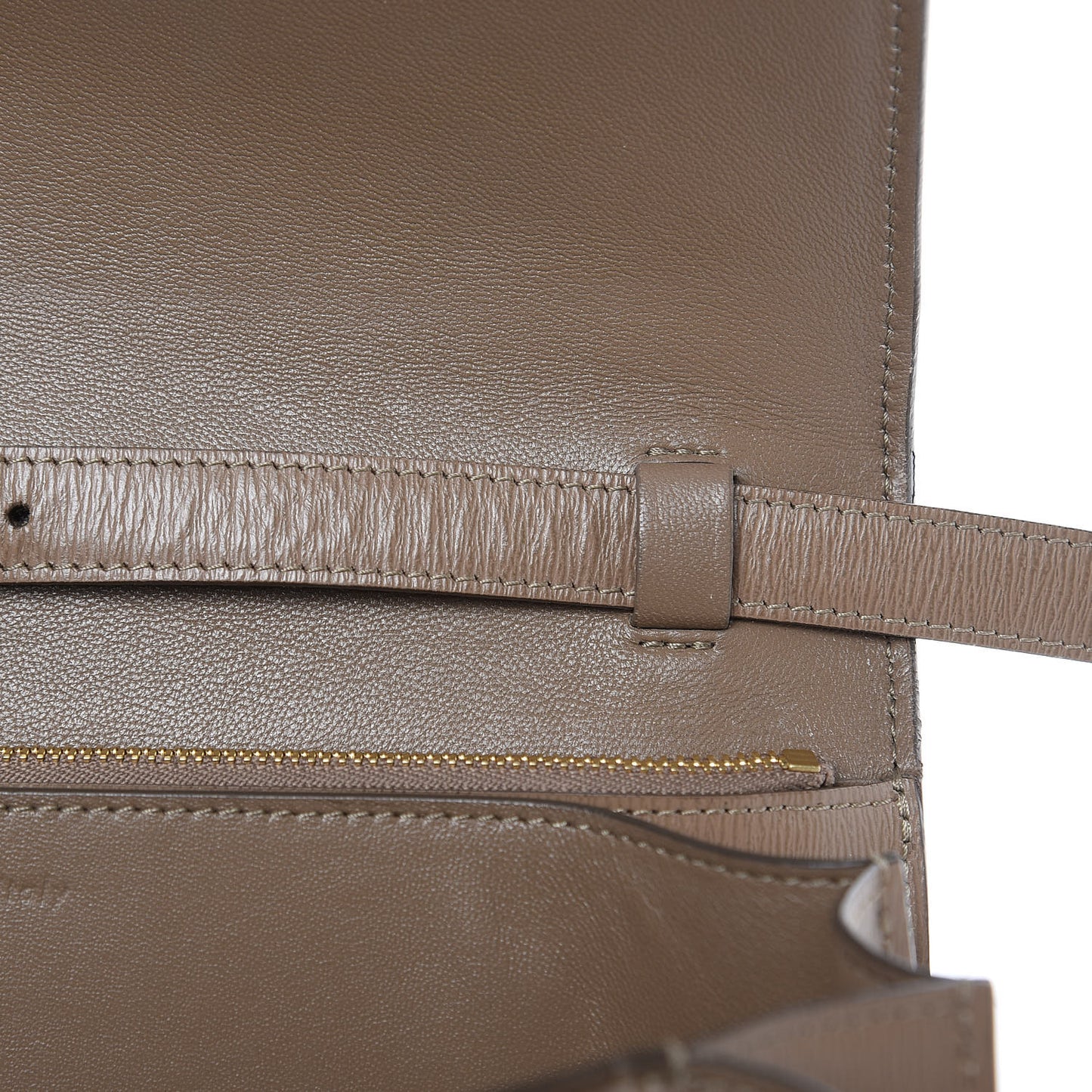 Liege Calfskin Medium Classic Box Flap Bag Taupe