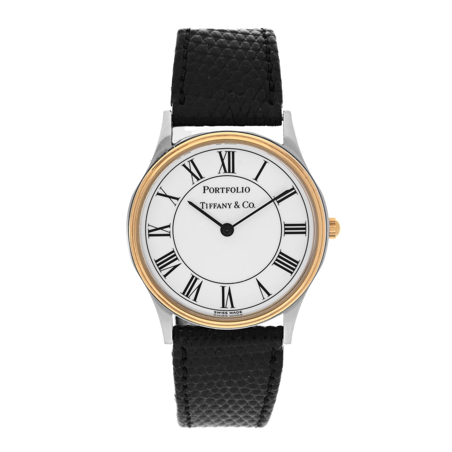 Stainless Steel Calfskin 33mm Portfolio Quartz Watch