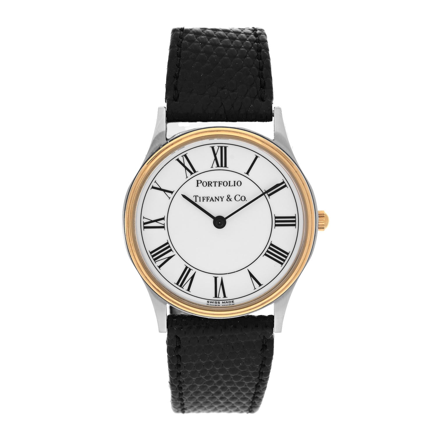 Tiffany Stainless Steel Calfskin 33mm Portfolio Quartz Watch 1 of 5